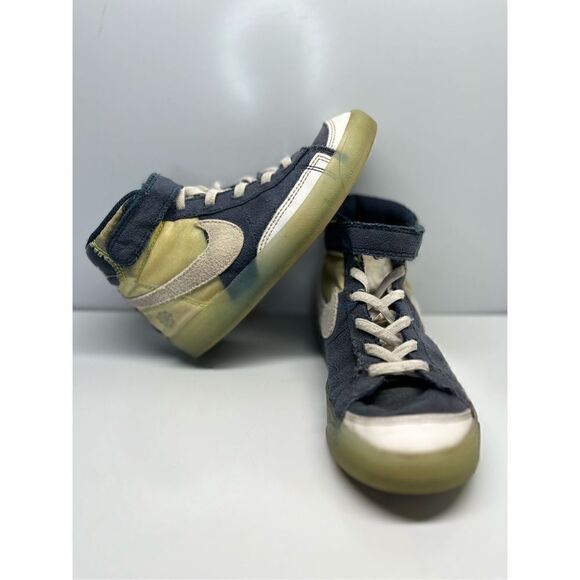 Nike Blazer Mid ‘77 Kids 12C  Navy/White/Gray Hook And Loop DH9822-400 (L12) - Picture 5 of 10